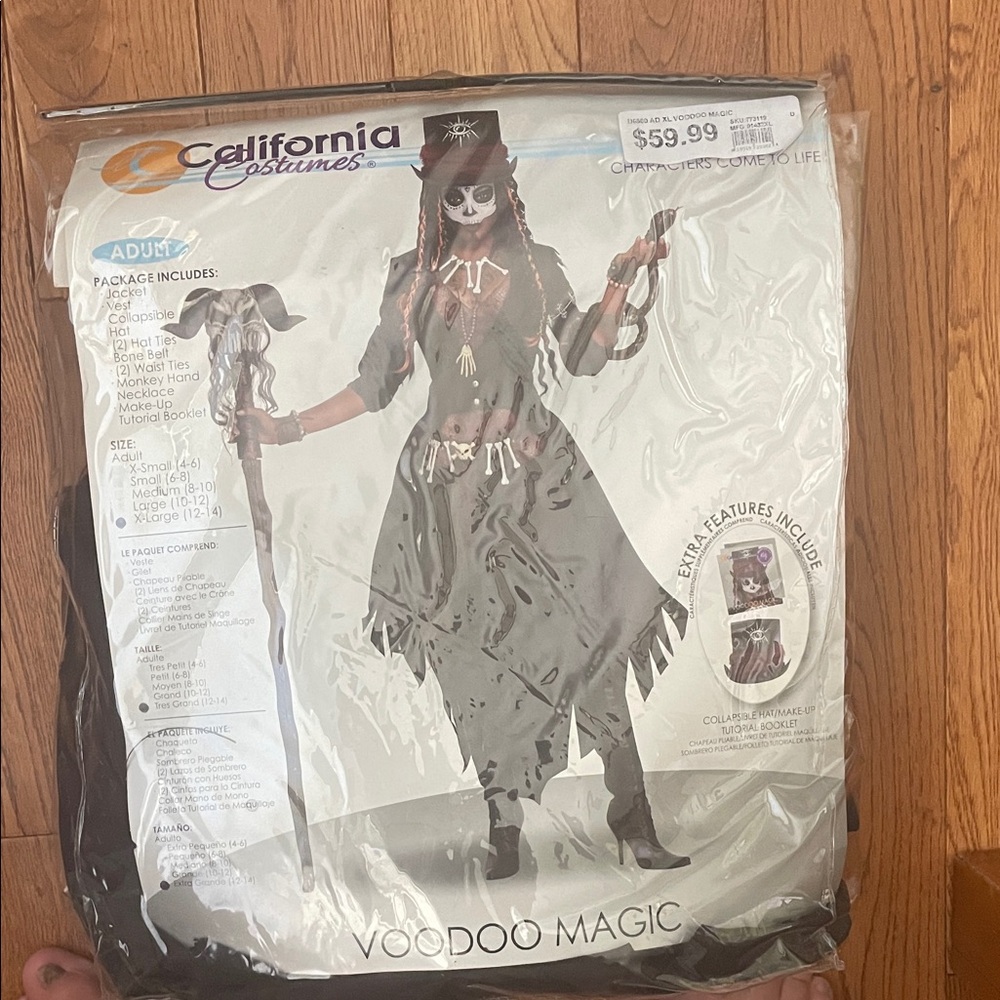 California Costumes Voodoo Magic Kids Costume - Black and White